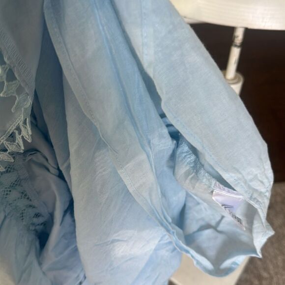 Mable Poplin Lace Trim Mini Dress M - Picture 6 of 9